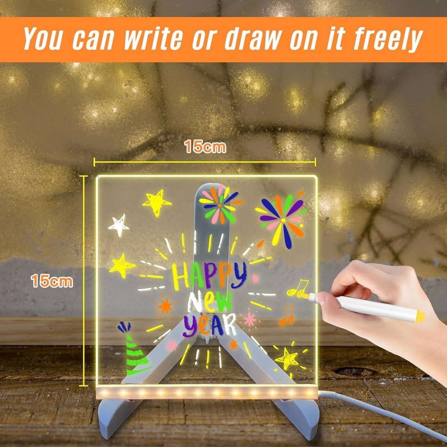 đïž Tee-se-itse LED-akryylinen viestitaulun yövalo â hauska, luova ja muokattavissa!