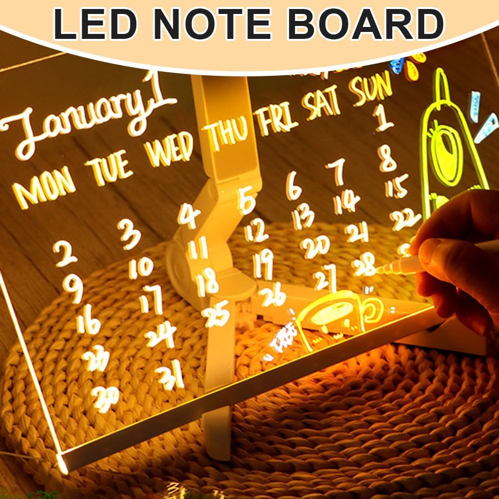 đïž Tee-se-itse LED-akryylinen viestitaulun yövalo â hauska, luova ja muokattavissa!