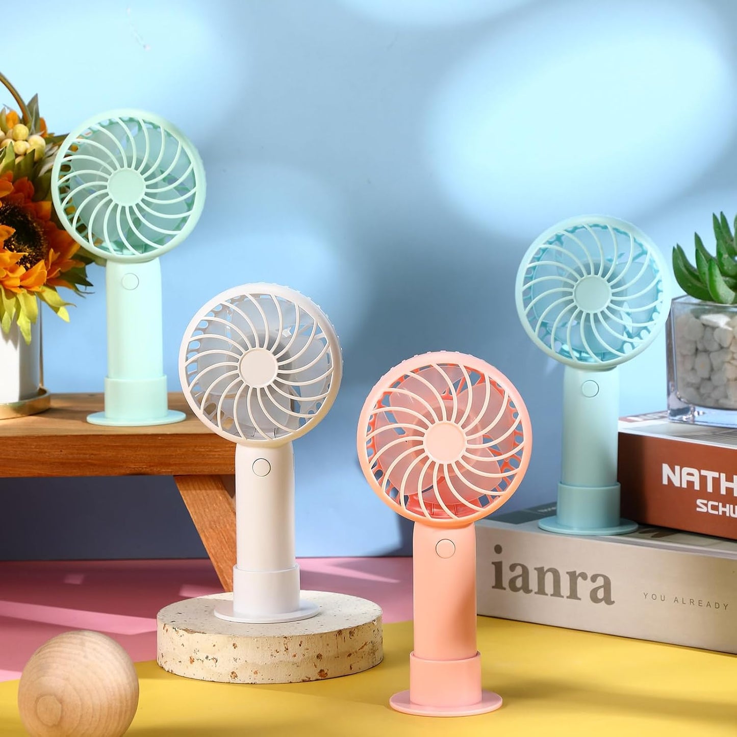 Mini přenosný ruční ventilátor - USB dobíjecí a tichý společník chlazení