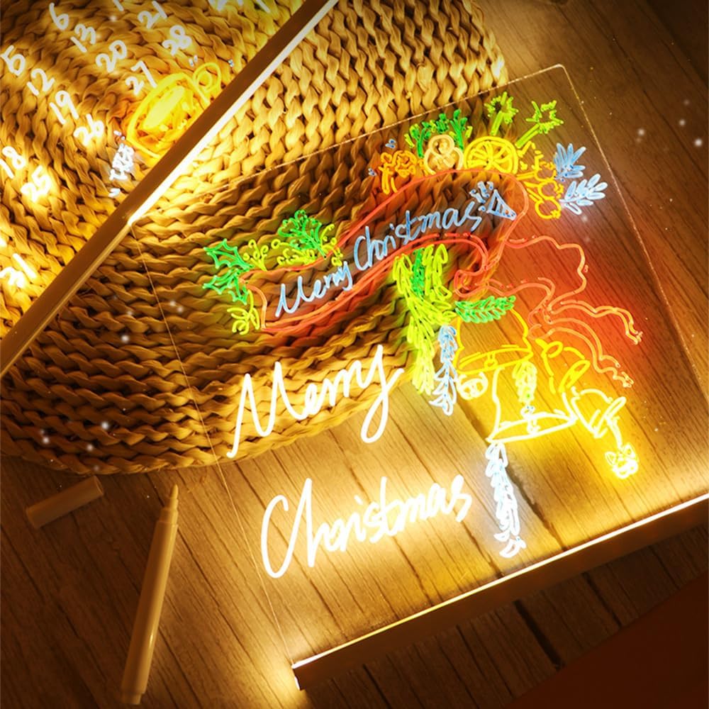 đïž Tee-se-itse LED-akryylinen viestitaulun yövalo â hauska, luova ja muokattavissa!