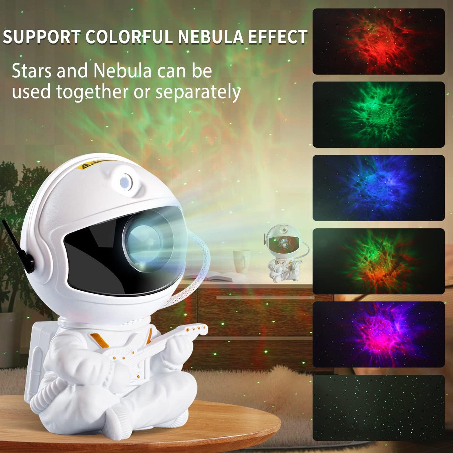 🌌 <tc>Lunvail</tc>™ 宇宙飛行士ギャラクシースタープロジェクター – 子供と大人のための宇宙をテーマにしたナイトライト