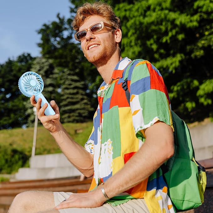 Mini přenosný ruční ventilátor - USB dobíjecí a tichý společník chlazení