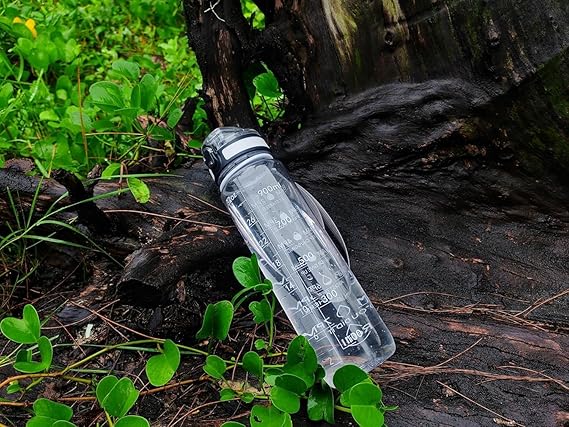 Lunvail™800mlスポーツウォーターボトル - フィットネス、旅行、毎日の水分補給のための時間マーキング付きの漏れ防止BPAフリーボトル