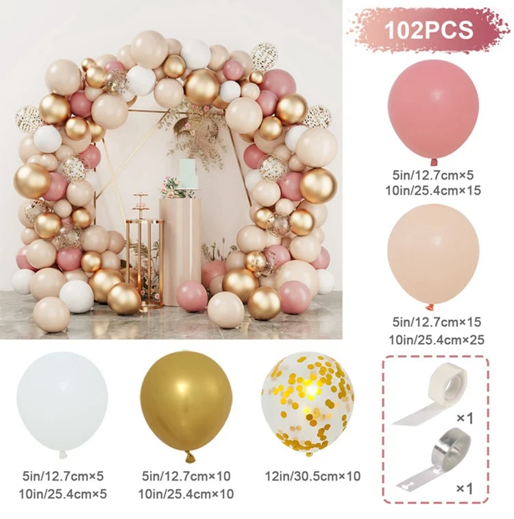 Balloon Garland Arch Kit - Narozeninová párty dekorace pro dívky, miminko, svatební a událost.