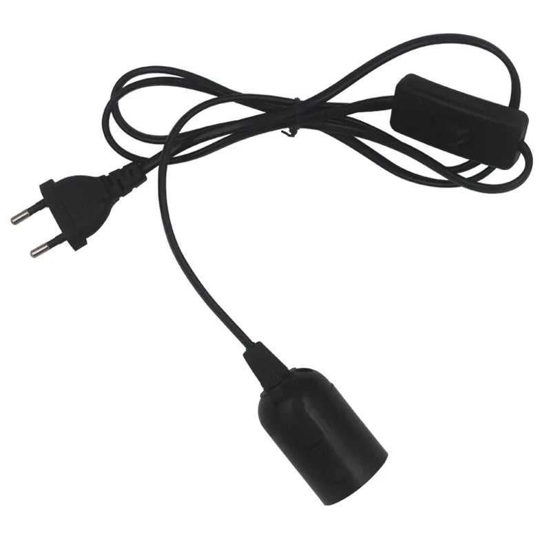 Soicéad lampa plug-in E27 le lasc & corda 1.8m