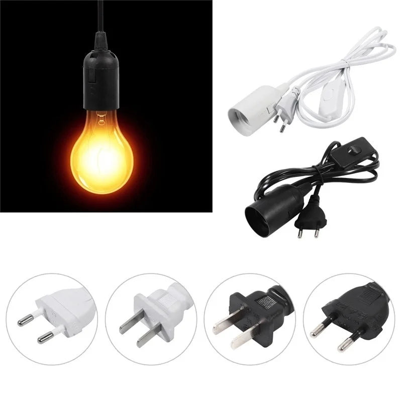 Soicéad lampa plug-in E27 le lasc & corda 1.8m