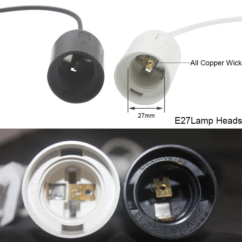 Soicéad lampa plug-in E27 le lasc & corda 1.8m