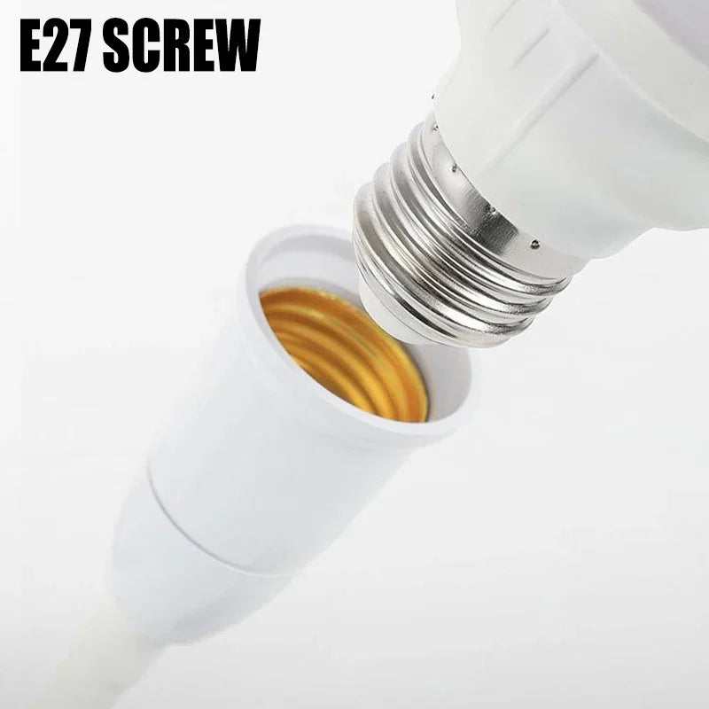 E27 Plug-in LED svetlo LED s prepínačom-360 ° držiak na rotujúcu žiarovku pre použitie na stene a výstupe | EÚ/US Plug
