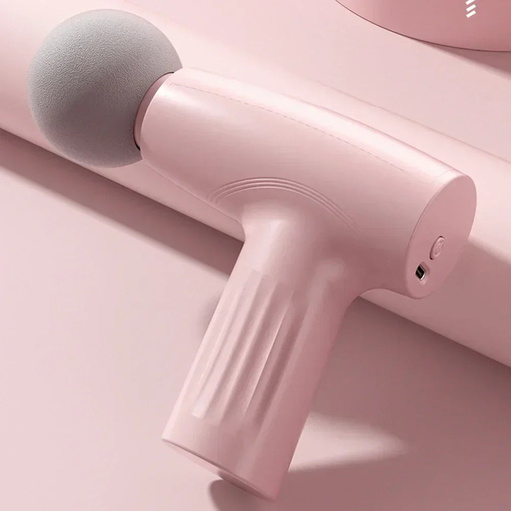Minibliss ™ Pink Massage Gun-Compact Deep-Gewebe-Massagegeräte für Muskelrelief- und Reisebereiche (USB wiederaufladbar)