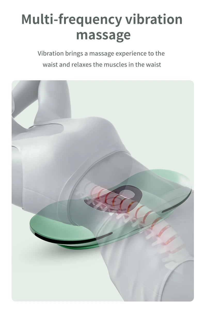 <tc>Lunvail</tc>™ FlexiBack 3-in-1 腰部マッサージャー – 温感、エアサポート、優しい振動機能を備えたスマートな背中枕