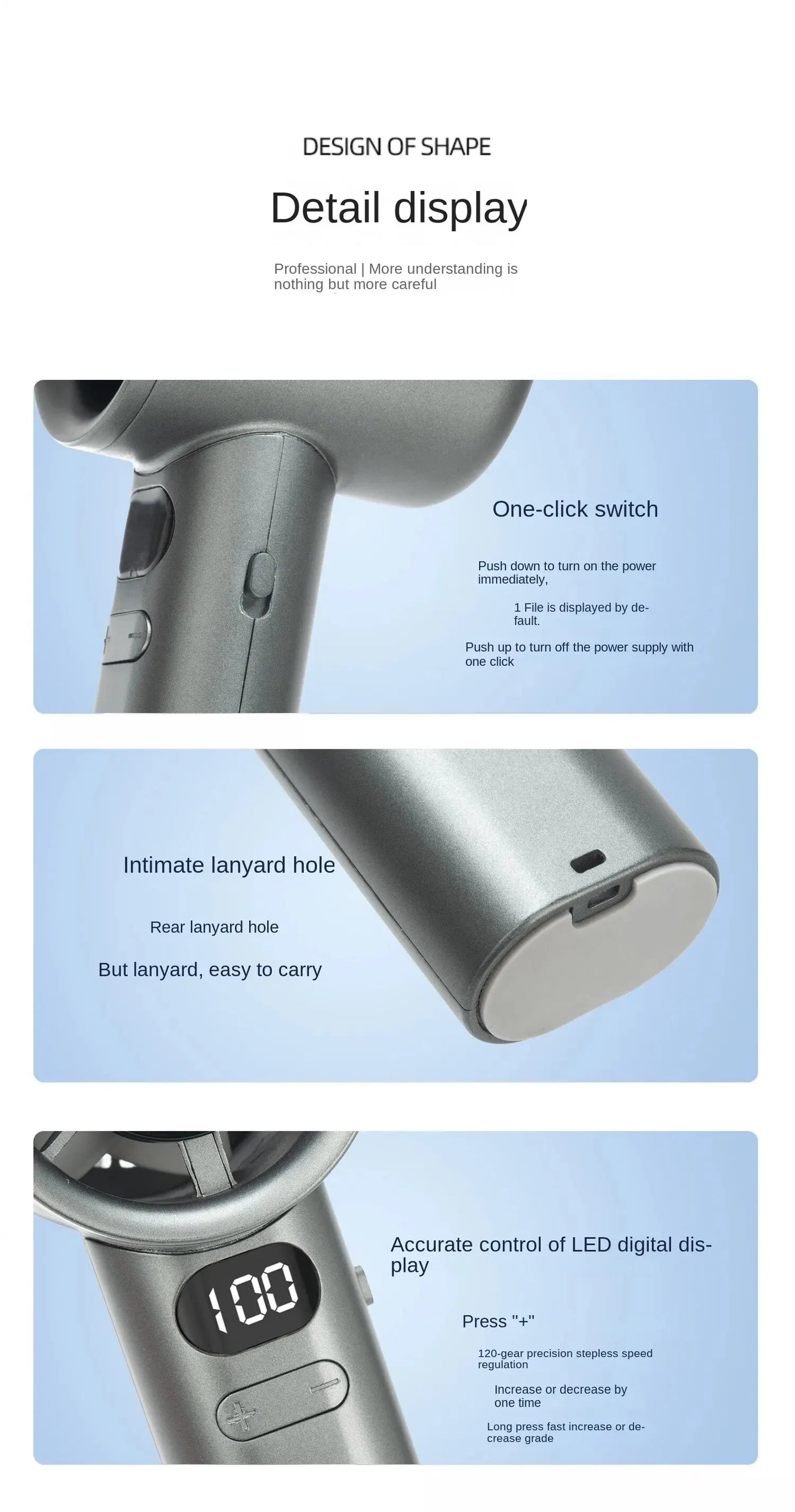 🚀 Fan Mini Bladeless Mini Luas-USB Rechargeable, Ultra-Quiet, Dlúth