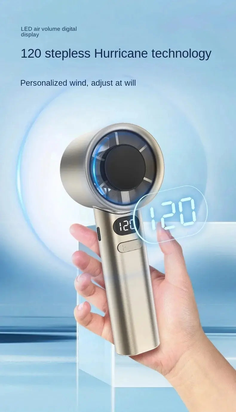 🚀 Fan Mini Bladeless Mini Luas-USB Rechargeable, Ultra-Quiet, Dlúth