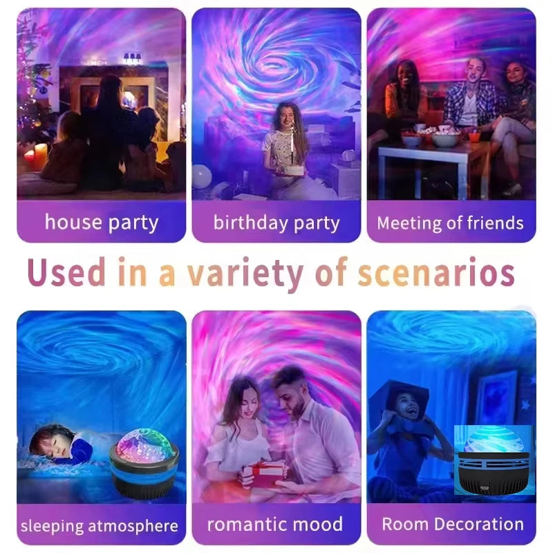 🌌 מקרן אור LED רב-אפקטי - האירו את היקום שלכם