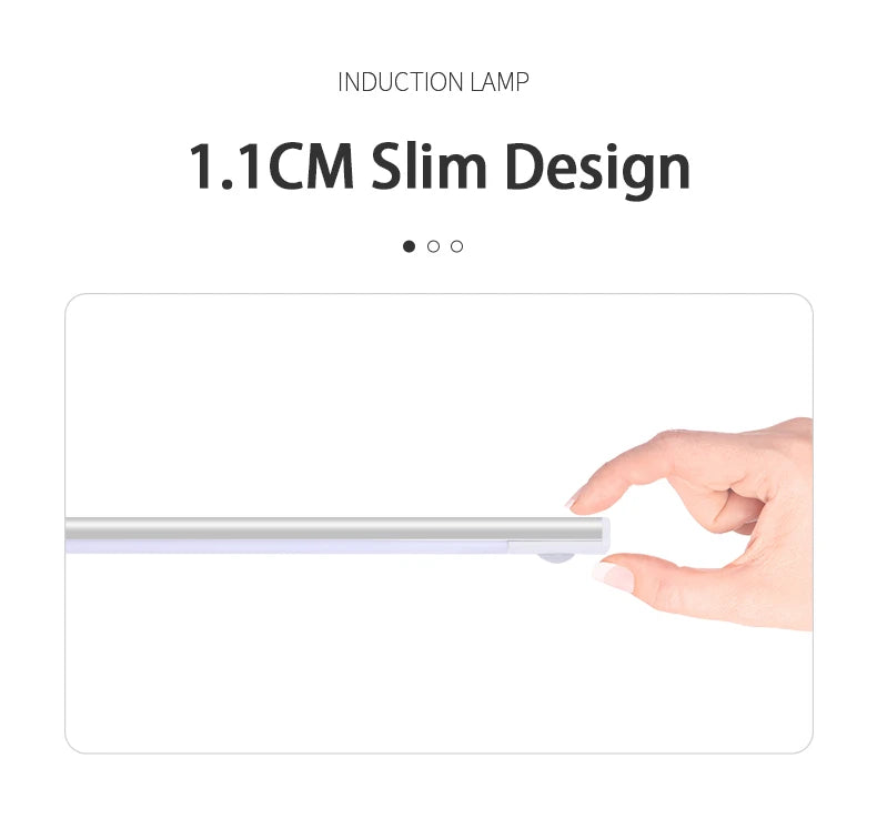 <tc>Lunvail</tc>™ LED svetlo s 3-v-1 pohybovým senzorom – nabíjateľné USB svietidlo do skrinky, šatníka a nástennej lampy (10–50 cm)