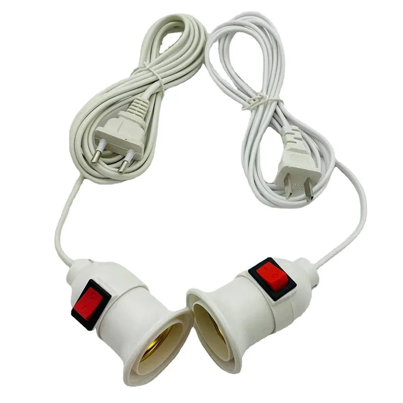 LUNVAIL âą E27 Switch Light Socket med sladd