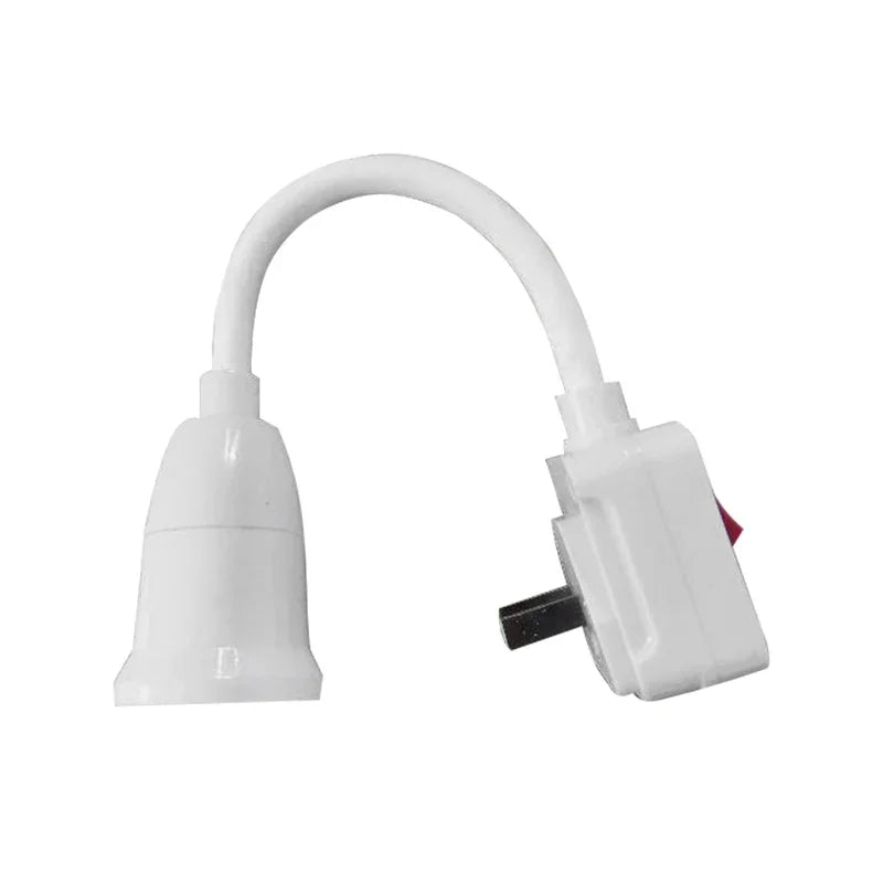E27 Plug-in LED svetlo LED s prepínačom-360 ° držiak na rotujúcu žiarovku pre použitie na stene a výstupe | EÚ/US Plug
