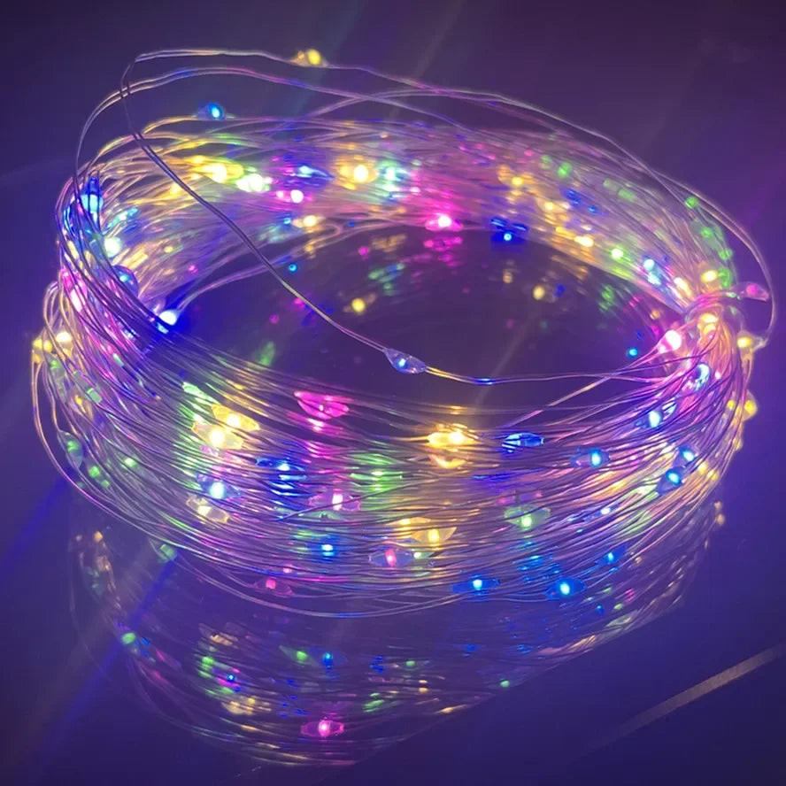 Lunvail ™ USB LED LED Fairy String Lights - 8 أوضاع | ديكور داخلي وخارجي | ألوان وأطوال متعددة