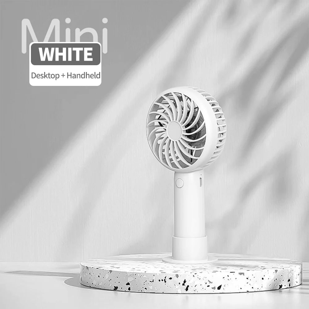 Mini přenosný ruční ventilátor - USB dobíjecí a tichý společník chlazení