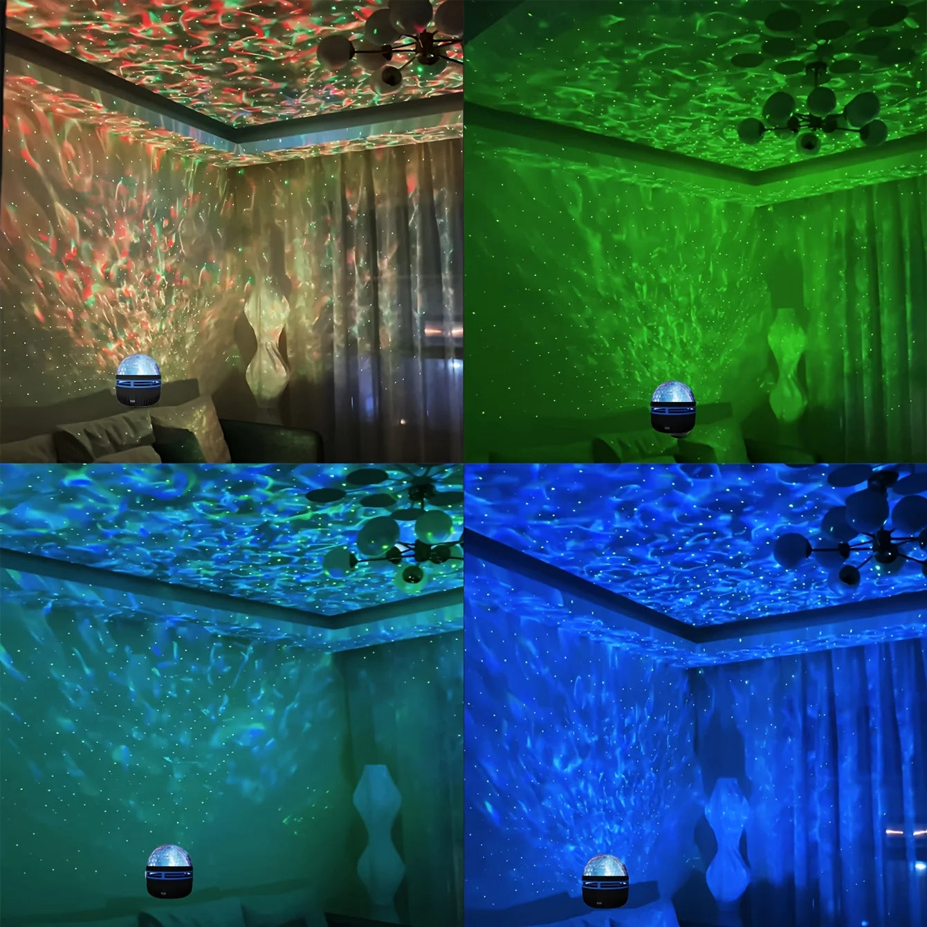 🌌 מקרן אור LED רב-אפקטי - האירו את היקום שלכם