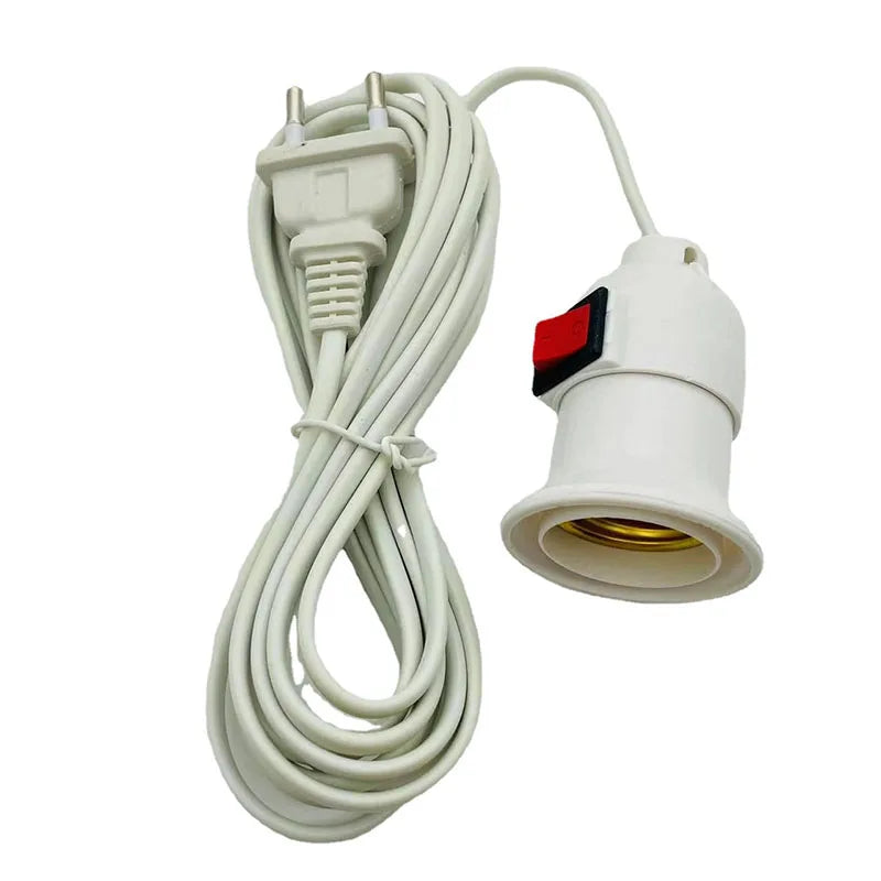 LUNVAIL âą E27 Switch Light Socket med sladd
