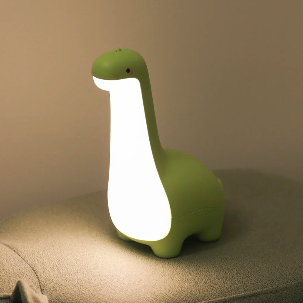 Dinoglow ™ Solas Oíche-Lampa Dineasár Súl-Safe Gleoite do Sheomraí na bPáistí & Taobh Leaba