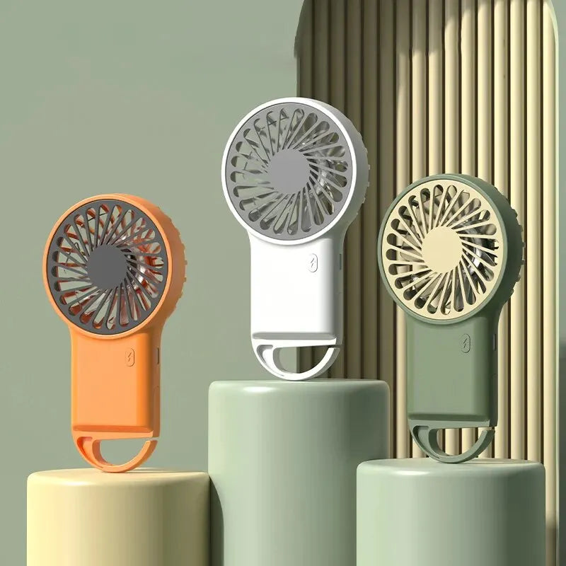 🌬§フック付きミニポータブルUSB冷却ファン - 充電式で強力