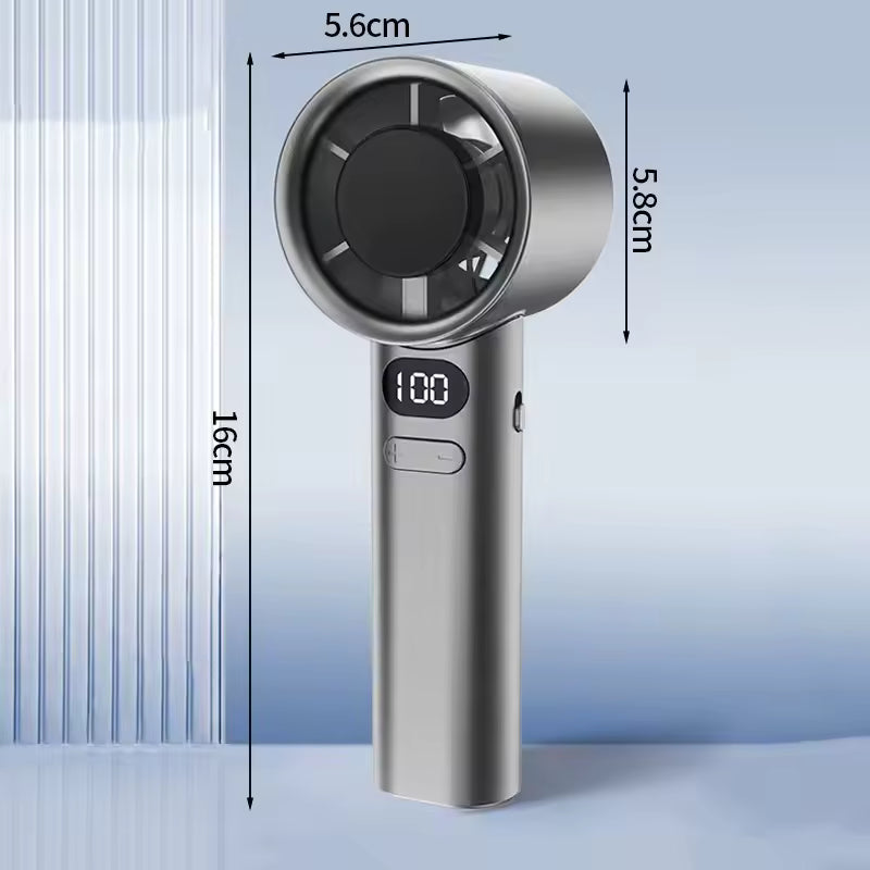 🚀 Fan Mini Bladeless Mini Luas-USB Rechargeable, Ultra-Quiet, Dlúth