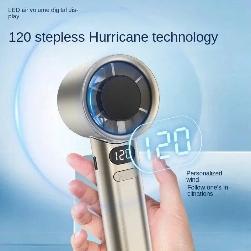 🚀 Fan Mini Bladeless Mini Luas-USB Rechargeable, Ultra-Quiet, Dlúth