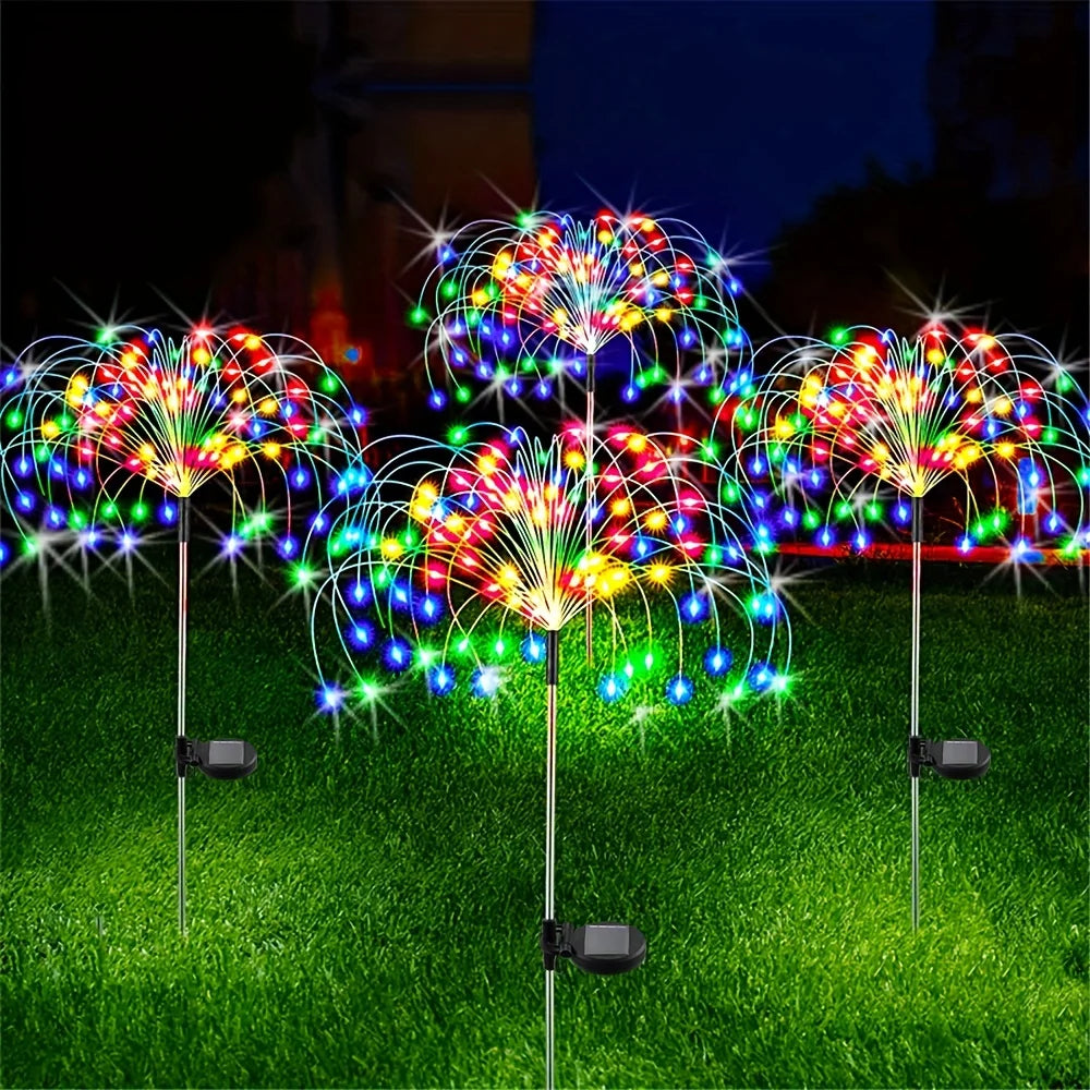 <tc>Lunvail</tc>™ Soilse Tine Ealaíne Gréine – Lampaí Bláthanna Gairdín Uiscedhíonacha IP65 Lasmuigh (8 Mód Soilsithe, 90–200 LED)