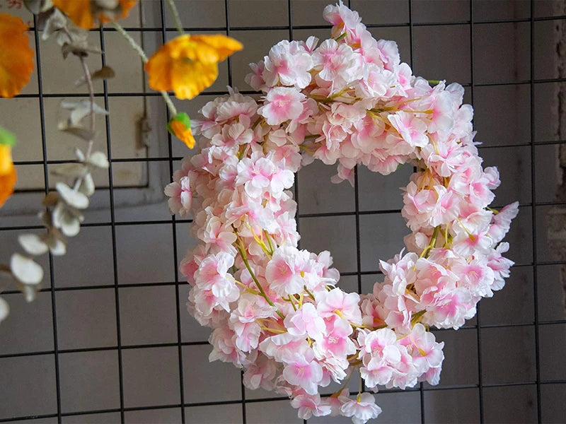 <tc>Lunvail</tc> ™ 180 cm Umělená sakura květinová réva - hedvábný cherry květy věnec pro domov, svatební a párty dekor