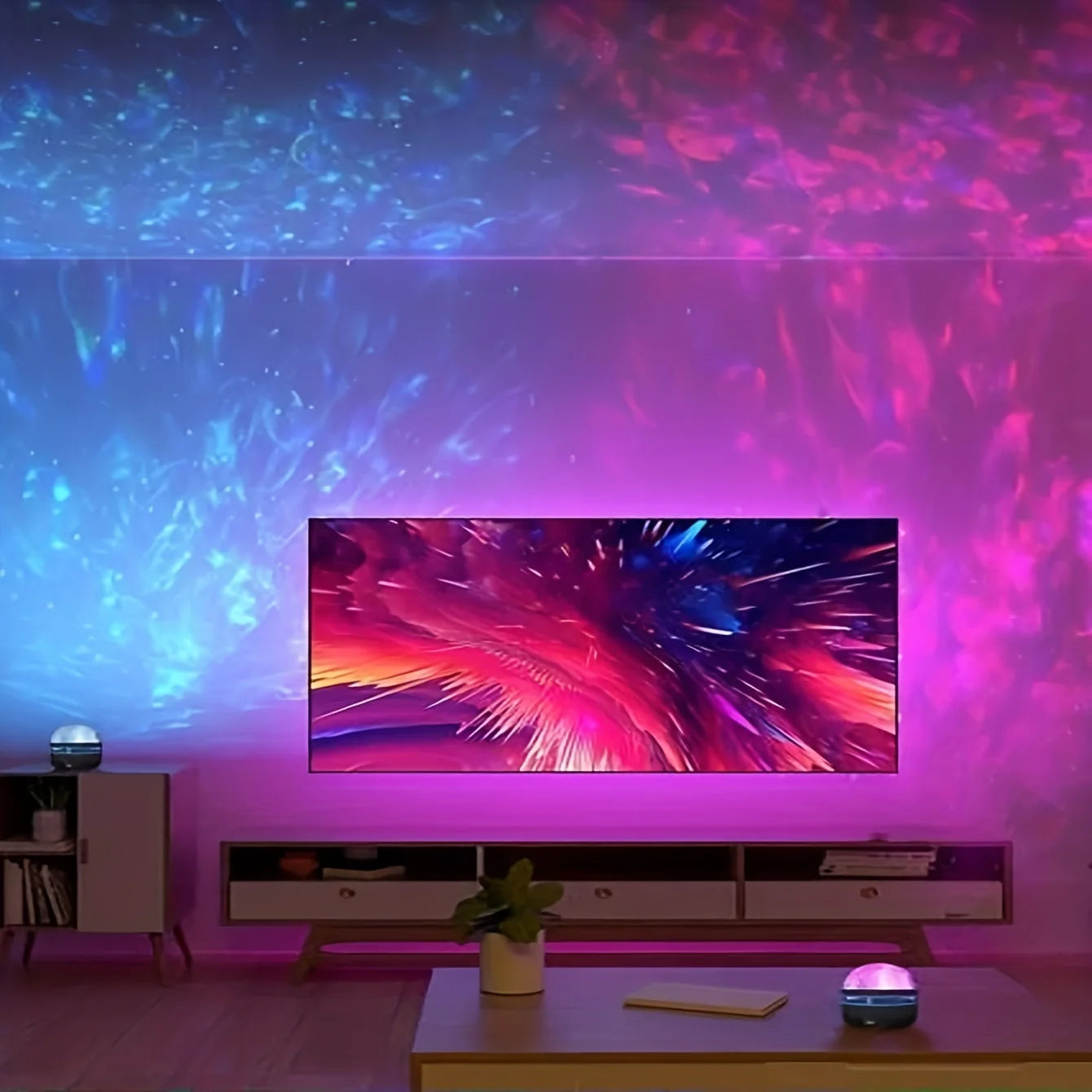 🌌 מקרן אור LED רב-אפקטי - האירו את היקום שלכם