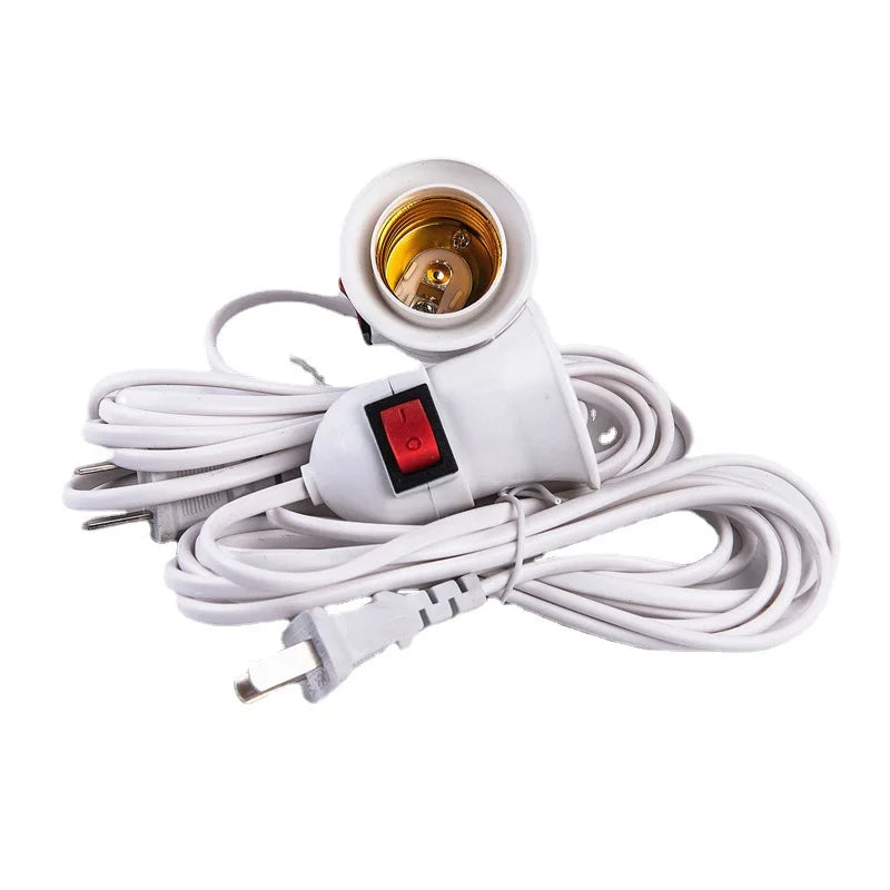 LUNVAIL âą E27 Switch Light Socket med sladd