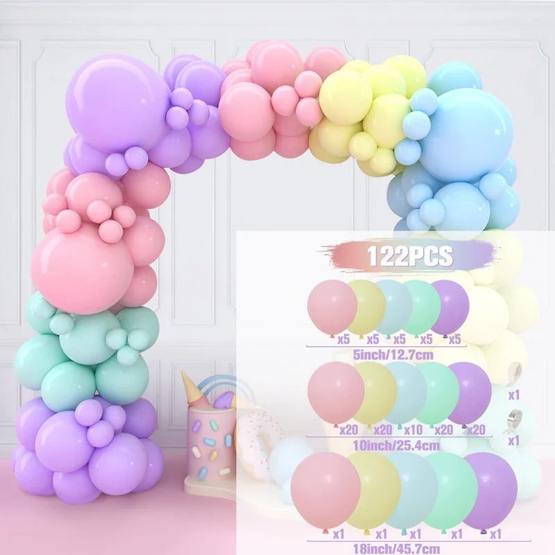 Balloon Garland Arch Kit - Narozeninová párty dekorace pro dívky, miminko, svatební a událost.