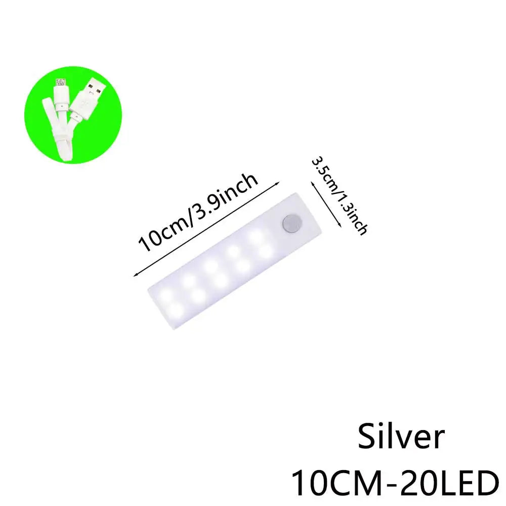 <tc>Lunvail</tc>™ LED svetlo s 3-v-1 pohybovým senzorom – nabíjateľné USB svietidlo do skrinky, šatníka a nástennej lampy (10–50 cm)