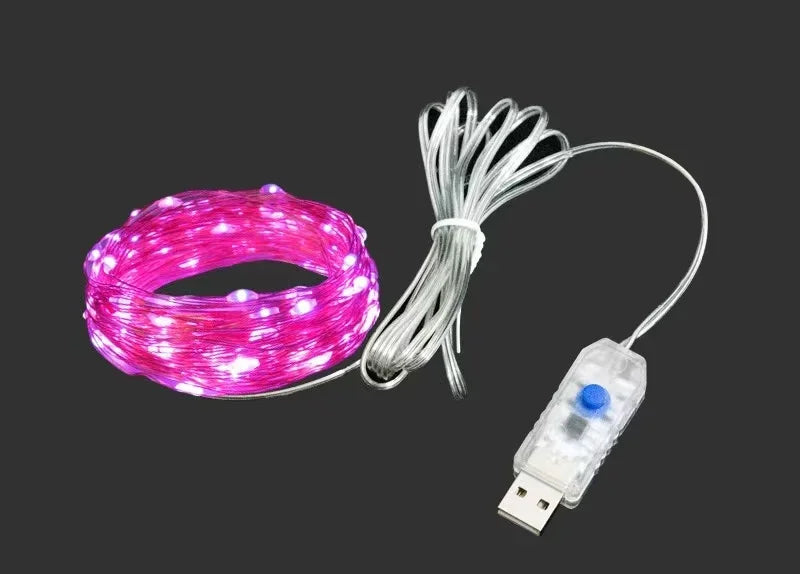 Lunvail ™ USB LED LED Fairy String Lights - 8 أوضاع | ديكور داخلي وخارجي | ألوان وأطوال متعددة