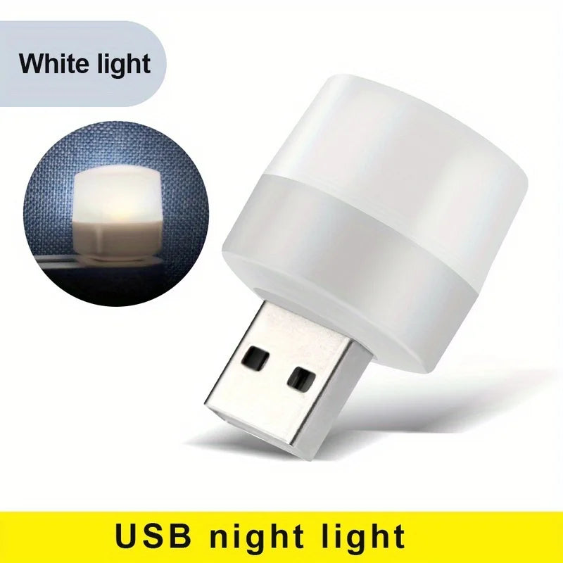 מיני קריאת LED מיני USB - 5V 1W מנורת ספרי הגנה על העיניים למחשב נייד, בנק חשמל ושימוש ליד המיטה (אור לבן ולבן)