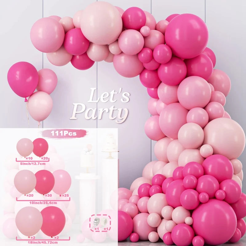 Balloon Garland Arch Kit - Narozeninová párty dekorace pro dívky, miminko, svatební a událost.