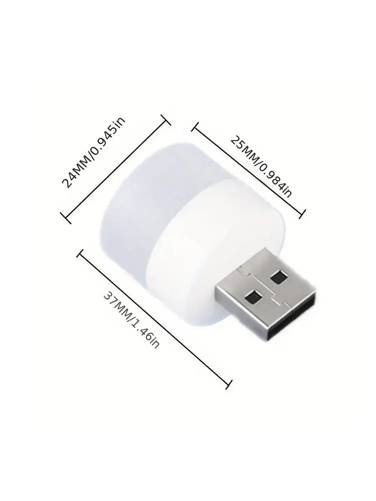 מיני קריאת LED מיני USB - 5V 1W מנורת ספרי הגנה על העיניים למחשב נייד, בנק חשמל ושימוש ליד המיטה (אור לבן ולבן)
