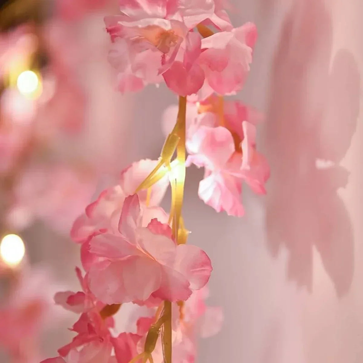 Blossomglow ™ Cherry Blossom LED Girland - 2M květinové víly Light Vine pro ložnici, svatební a párty dekor