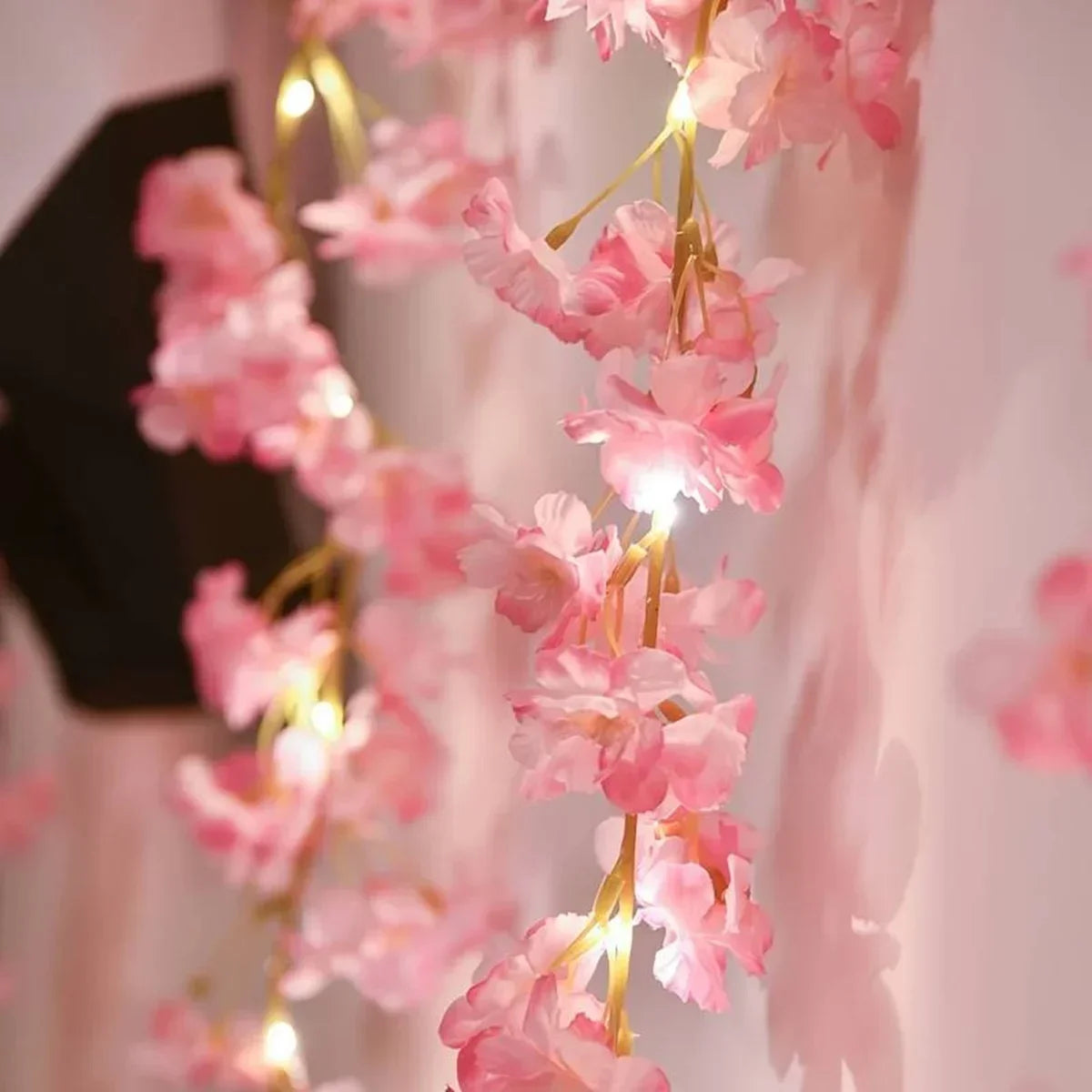 Blossomglow ™ Cherry Blossom LED Girland - 2M květinové víly Light Vine pro ložnici, svatební a párty dekor