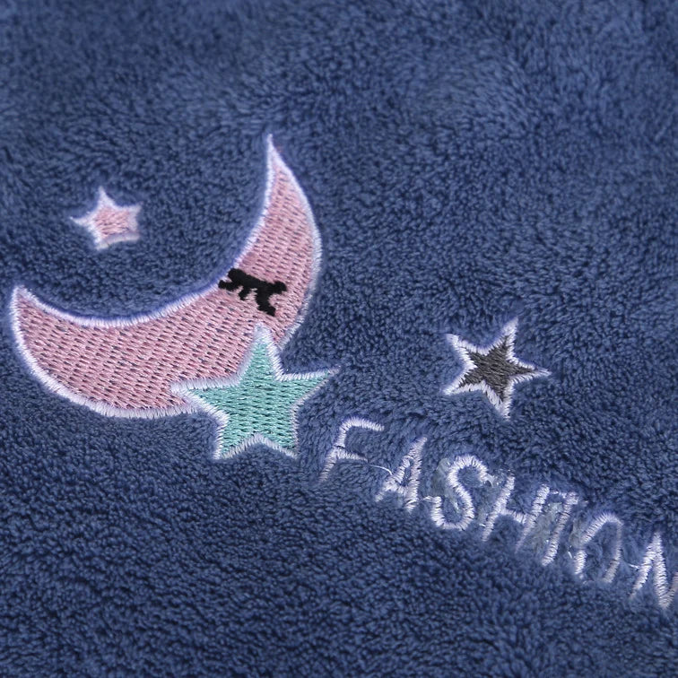 Lunvail™刺繍コーラルフリースヘアドライキャップ - 女性用の超吸収性クイックドライタオル