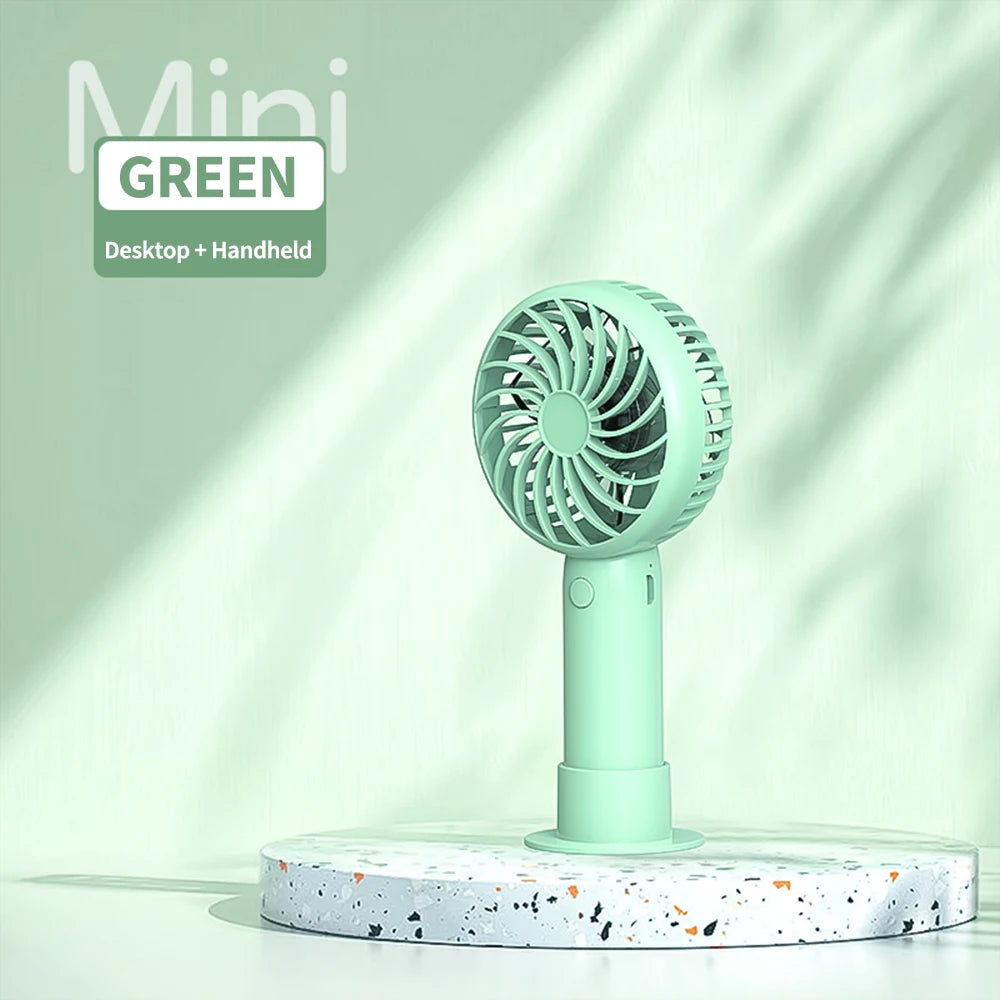 Mini přenosný ruční ventilátor - USB dobíjecí a tichý společník chlazení