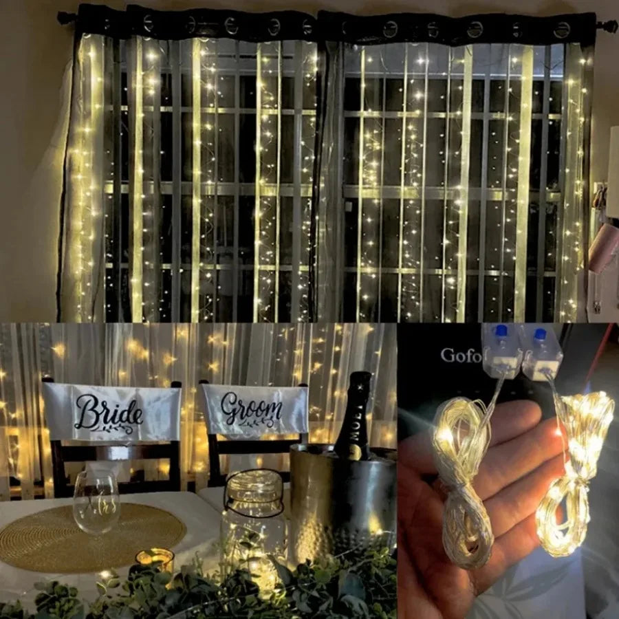 Lunvail ™ USB LED LED Fairy String Lights - 8 أوضاع | ديكور داخلي وخارجي | ألوان وأطوال متعددة