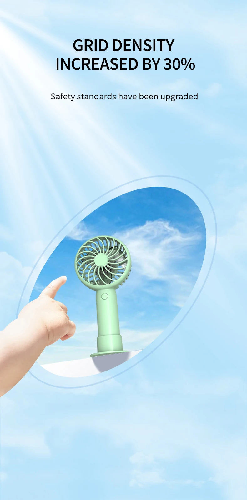 Mini přenosný ruční ventilátor - USB dobíjecí a tichý společník chlazení