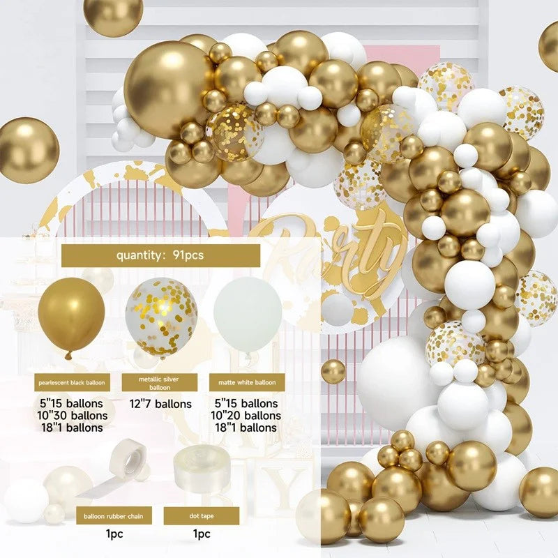 Balloon Garland Arch Kit - Narozeninová párty dekorace pro dívky, miminko, svatební a událost.