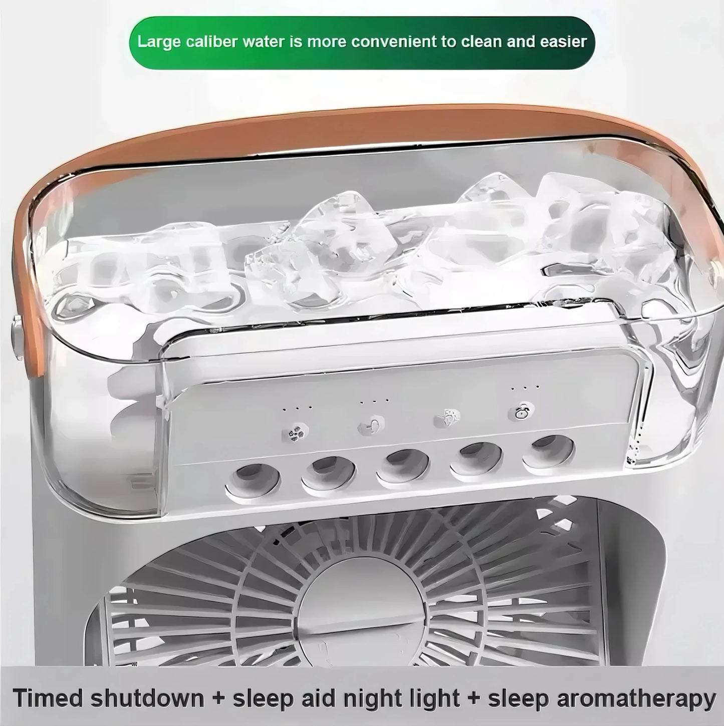 3-in-1 Portable Air Cooler Fan – LED Night Light, Humidifier & USB-Powered Mini AC