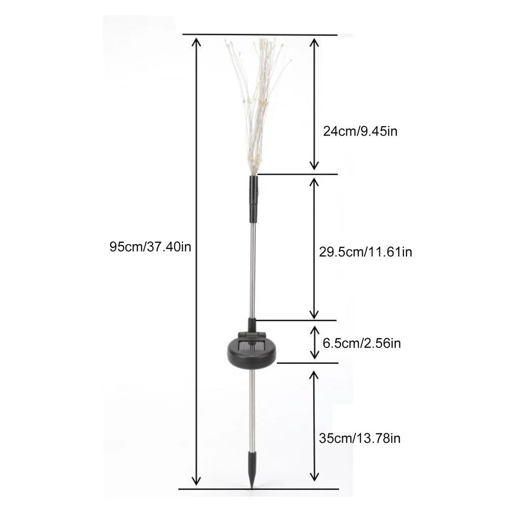 <tc>Lunvail</tc>™ Soilse Tine Ealaíne Gréine – Lampaí Bláthanna Gairdín Uiscedhíonacha IP65 Lasmuigh (8 Mód Soilsithe, 90–200 LED)