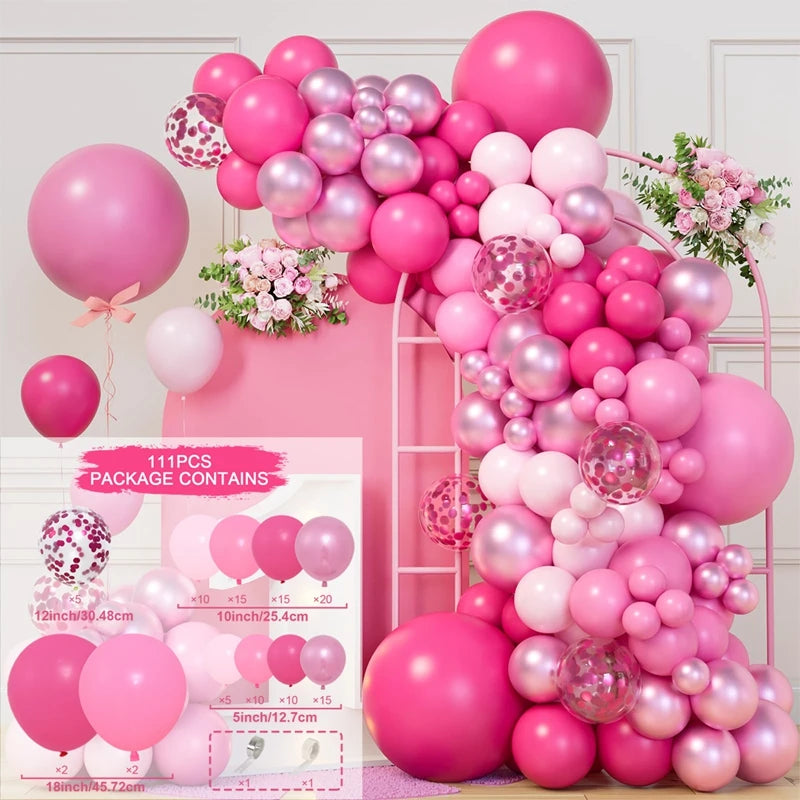 Balloon Garland Arch Kit - Narozeninová párty dekorace pro dívky, miminko, svatební a událost.