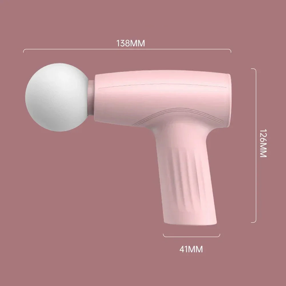 Minibliss ™ Pink Massage Gun-Compact Deep-Gewebe-Massagegeräte für Muskelrelief- und Reisebereiche (USB wiederaufladbar)
