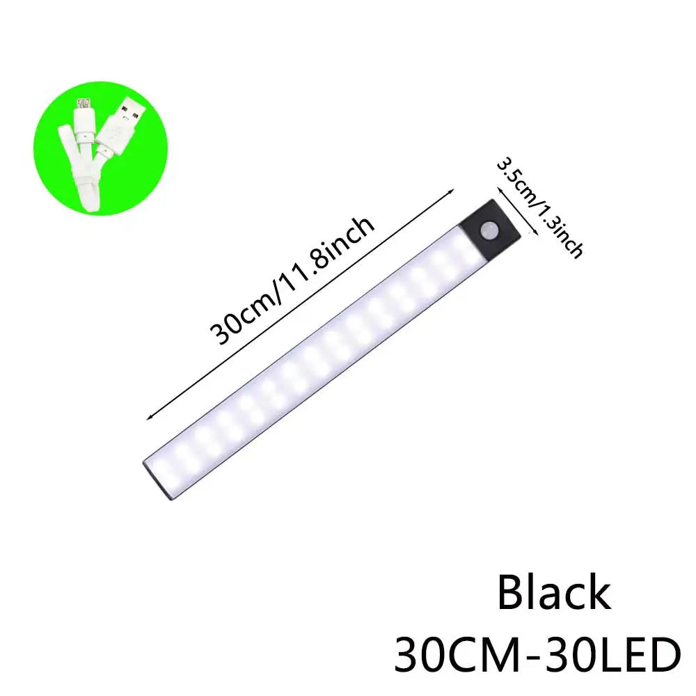 <tc>Lunvail</tc>™ LED svetlo s 3-v-1 pohybovým senzorom – nabíjateľné USB svietidlo do skrinky, šatníka a nástennej lampy (10–50 cm)